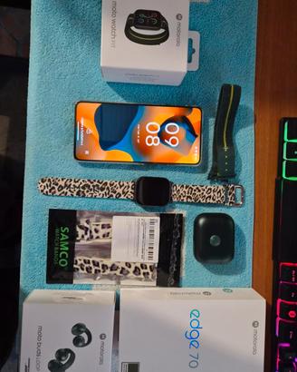 Motorola Edge 70 + Moto Watch Fit + Moto Buds Loop