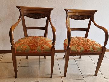 poltroncine stile impero italiano