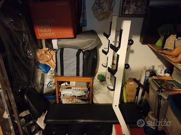 Panca piana ed alta Technogym+dischi 2x20 e 2x10+s