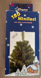 Catena 180 mini luci natale interno / esterno 7 mt