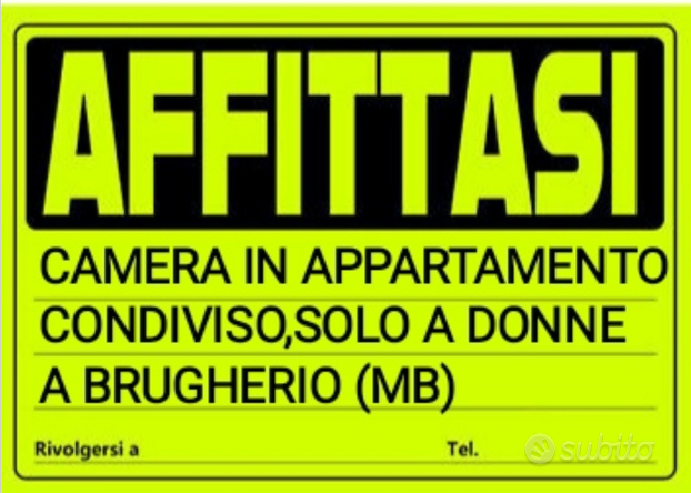 Brugherio-Camera In App.to Condiviso Solo Donne