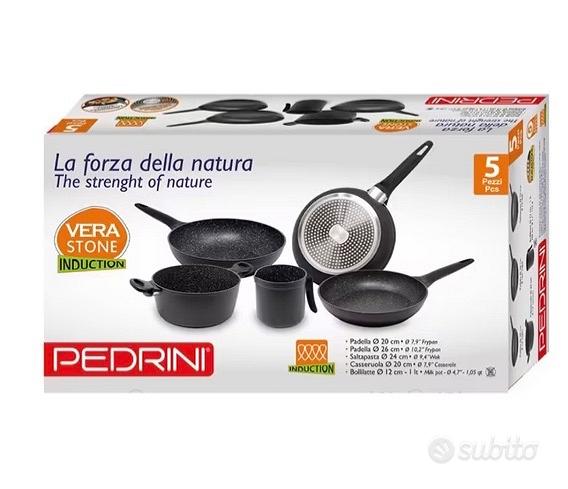 Bialetti Batteria Stone 5 Pezzi Stone in Black