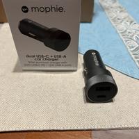 Caricabatterie doppio USB-C/A Mophie 32W per auto