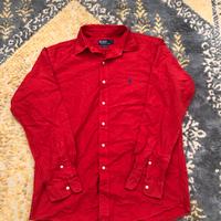 Polo Ralph Lauren camicia rossa custom fit 100%