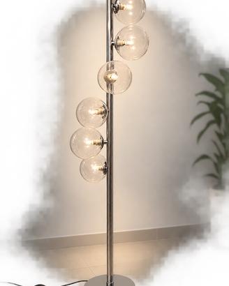 Lampada da terra cromata