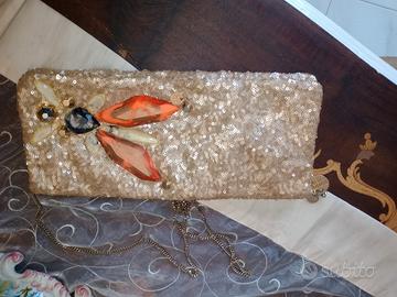 borsa pochette di patrizia pepe paiettata