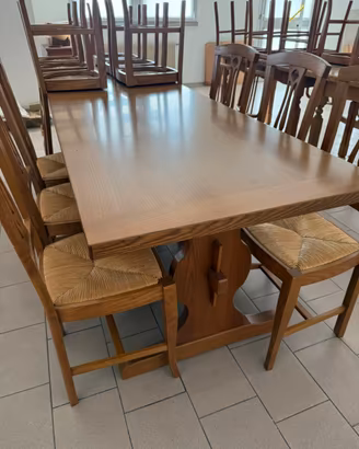 Tavolo rovere massiccio + sedie