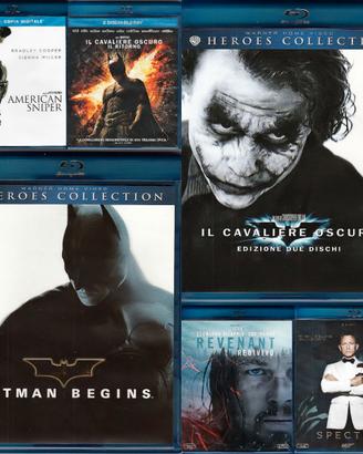 Lotto 6 Blu-Ray Batman Trilogia Nolan 007 Sniper