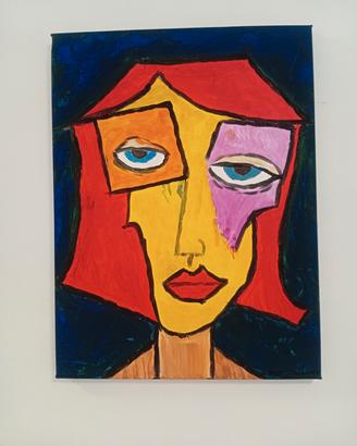 Quadro in arte Cubismo Moderno dipinto a mano 