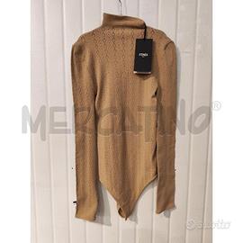 BODY DONNA FENDI BEIGE TRAFORATO