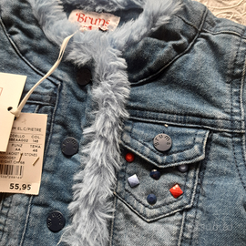 Giubbino jeans BRUMS con pietre per bimba