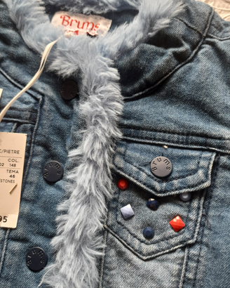 Giubbino jeans BRUMS con pietre per bimba