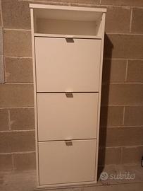 Scarpiera bianca salvaspazio – 3 ribalte