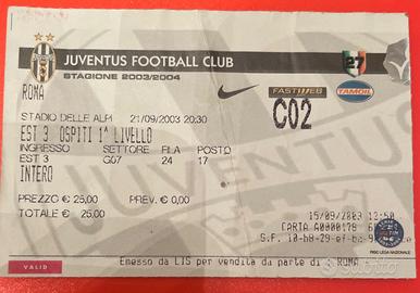 Biglietto storico Juventus Roma 2004