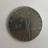 100 lire citta del vaticano 1957