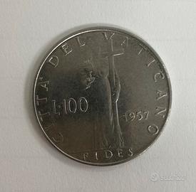 100 lire citta del vaticano 1957