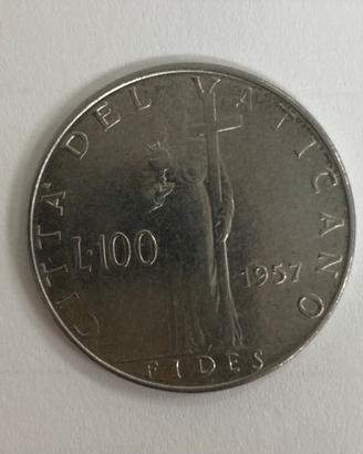 100 lire citta del vaticano 1957