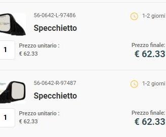 Specchietti SX e DX PAJERO 1996-2001 manuali