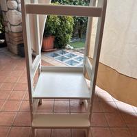 Torretta montessoriana in legno laccato bianco