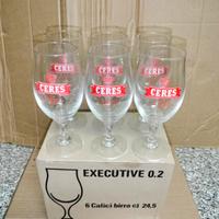 Set Completo 6 Bicchieri Di Vetro Birra Ceres