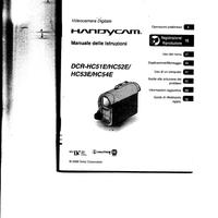 Manuale videocamere SONY HANDYCAM DCR