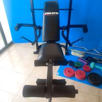 PANCA MULTIFUNZIONE FUN GYM+PESI+MANUBRI+ACCESSORI