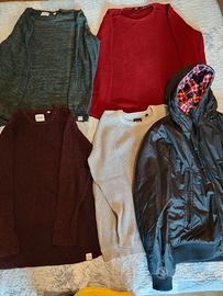 stock 4 maglioncini e 1 giacca mezza stagione uomo