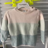 Maglioncino zara 3/4anni in cotone beige e verde