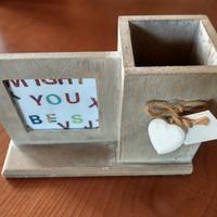 portapenne e portafoto shabby chic