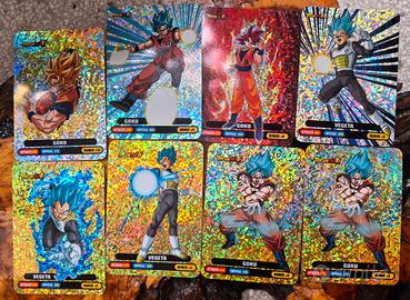 Lotto 8 carte Lamincards Dragon Ball Super 2018