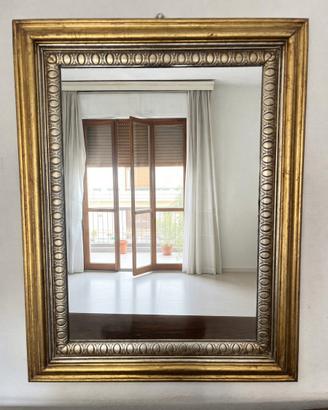 Specchio Rettangolare Vintage con Cornice Dorata
