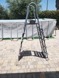 scaletta per piscina fuori tera 5 gradini 