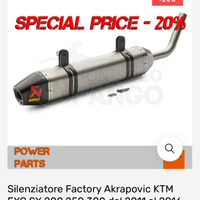 Silenziatore  Akrapovic KTM exc  SX 200 250 300