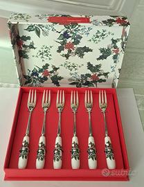 set 6 forchettine dolce natale The Holly and The I