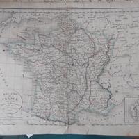 Carta geografica "Royaume de France" del 1832
