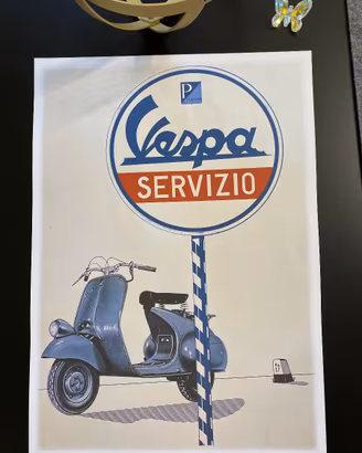 POSTER VESPA PIAGGIO A3 NUOVO STUPENDO