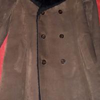 Cappotto montone uomo in vera pelle nabuk. Nuovo.