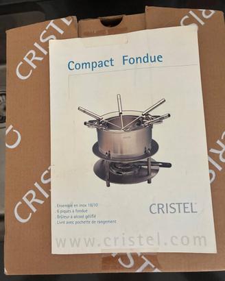 Set Fonduta CRISTEL Compact Fondue nuovo mai usato