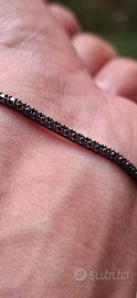 bracciale tennis diamanti neri