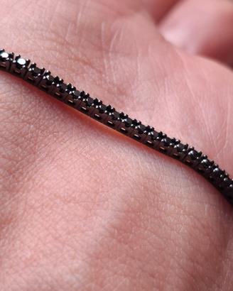 bracciale tennis diamanti neri