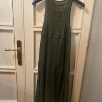 Vestito Lungo/Midi in Maglia Traforata