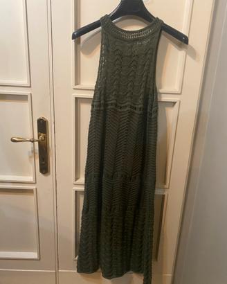 Vestito Lungo/Midi in Maglia Traforata