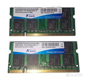 RAM DDR2 4Gb (2x2Gb) SODIMM 2RX8 800Mhz ADATA