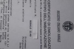 Certificati RINA x navigazione a 12 miglia