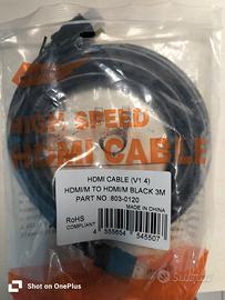 N.02 Cavo HDMI/M to HDMI/M (V1.4) 3 metri