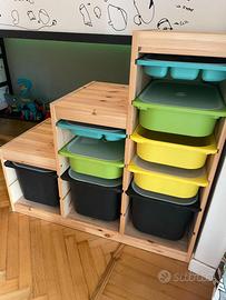 IKEA TROFAST  completo di contenitori e coperchi