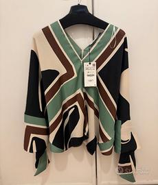 Maglia Zara a fantasia geometrica - Taglia XS