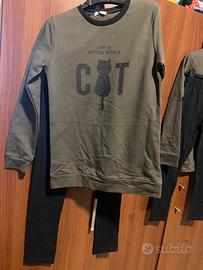 Completo bimba calfo cotone tg 10 anni