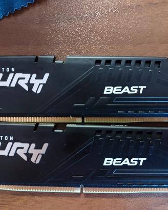 RAM Kingston FURY Beast DDR5 16GB 2x8 5200 CL40