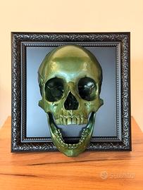 quadro 3d teschio 25x25 cornice nera